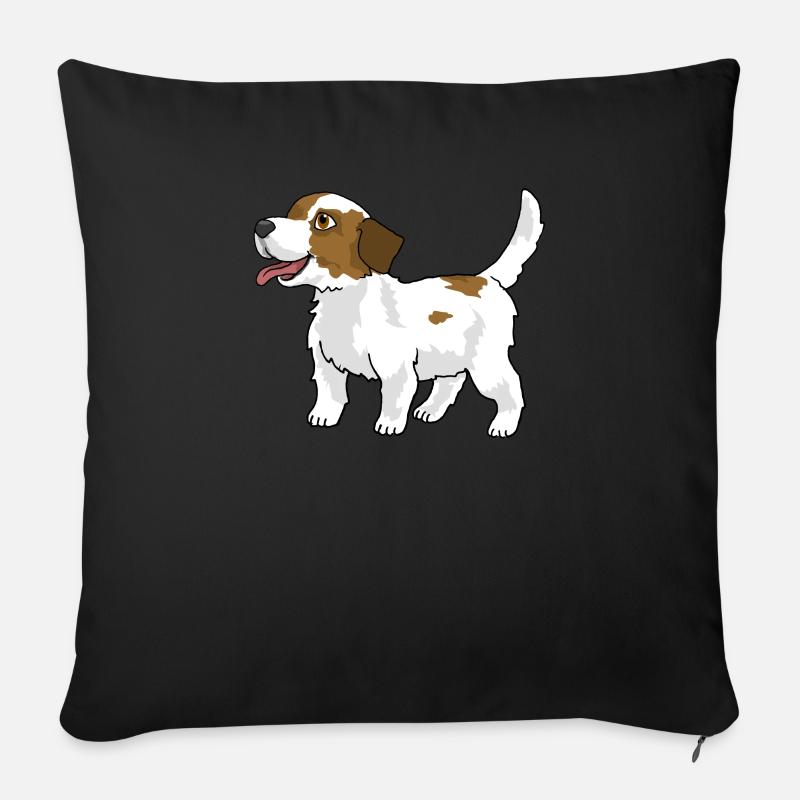Jack Russel - Sofakissenbezug 45 x 45 cm - Schwarz