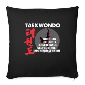 Taekwondo Lehren Kampfsport Tae kwon do do - Sofakissenbezug 45 x 45 cm - Schwarz - Vorne
