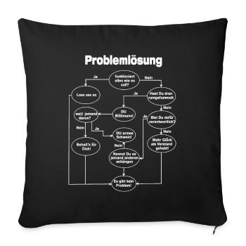 Programmierer Problemlösung - Sofakissenbezug 45 x 45 cm - Schwarz - Vorne