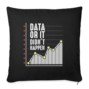 Data nerd analyst statistician scientist - Sofa pillowcase 17,3'' x 17,3'' (45 x 45 cm) - black - Front