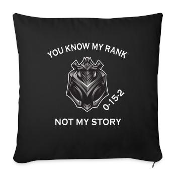 League Iron Feeder Legend Rank LoL Gamer - Sofa pillowcase 17,3'' x 17,3'' (45 x 45 cm) - black - Front