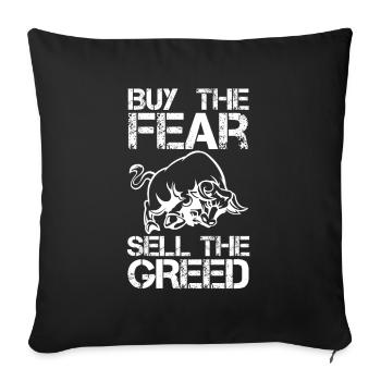 Investisseur Marché boursier Marché boursier - Housse de coussin décorative 45 x 45 cm - noir - Devant