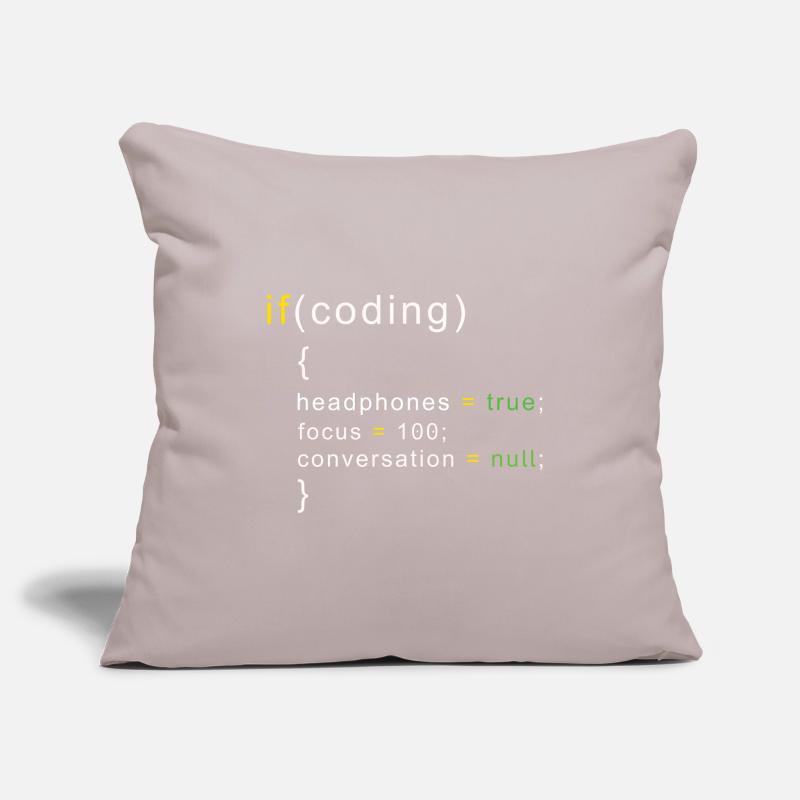 Codage du codeur Housse de coussin décorative 45 x 45 cm