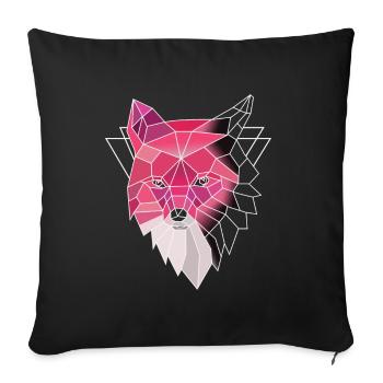 Pink Fox - Sofa pillowcase 17,3'' x 17,3'' (45 x 45 cm) - black - Front