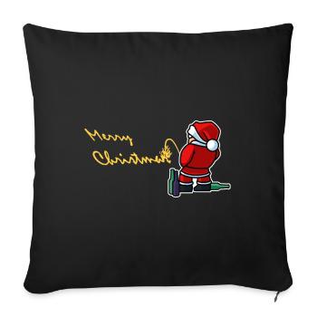 Merry Christmas Funny - Sofa pillowcase 17,3'' x 17,3'' (45 x 45 cm) - black - Front