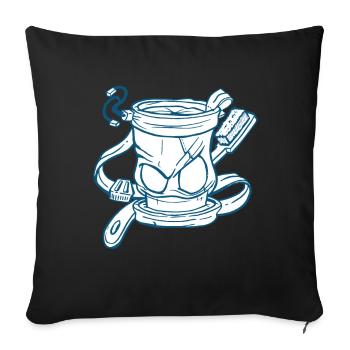 Chalk climbing climbing bouldering - Sofa pillowcase 17,3'' x 17,3'' (45 x 45 cm) - black - Front