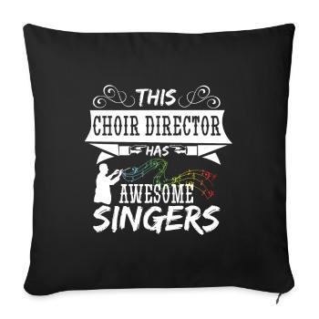 Choir conductor - Sofa pillowcase 17,3'' x 17,3'' (45 x 45 cm) - black - Front
