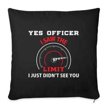 Top speed motorists Funny - Sofa pillowcase 17,3'' x 17,3'' (45 x 45 cm) - black - Front