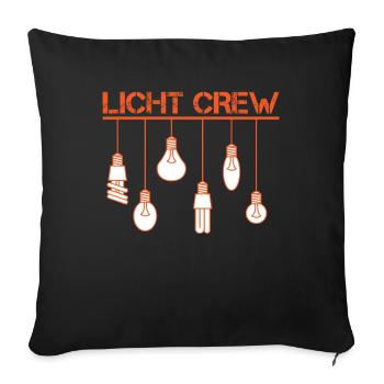 Light technician crew light event gift saying - Sofa pillowcase 17,3'' x 17,3'' (45 x 45 cm) - black - Front