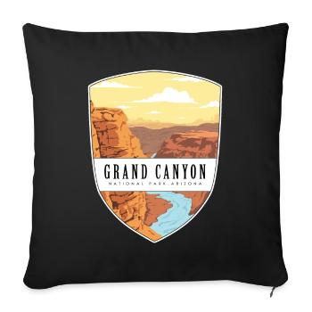 Parc national du Grand Canyon - Housse de coussin décorative 45 x 45 cm - noir - Devant