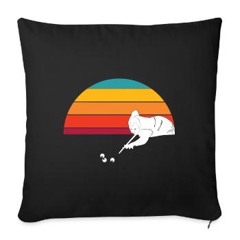 Joueur de snooker - Housse de coussin décorative 45 x 45 cm - noir - Devant