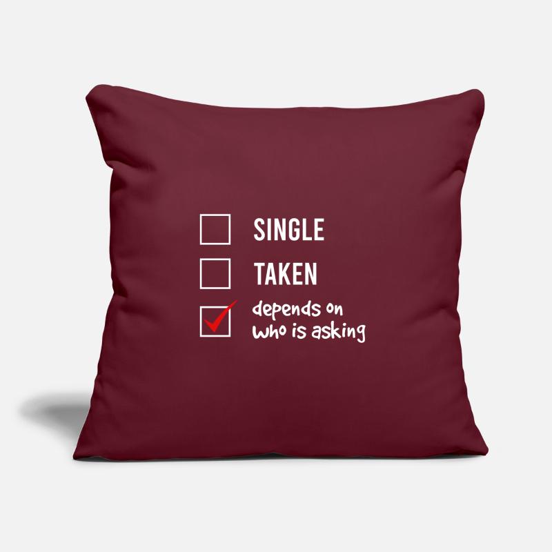 Single or forgiven? Sofa pillowcase 17,3'' x 17,3'' (45 x 45 cm)