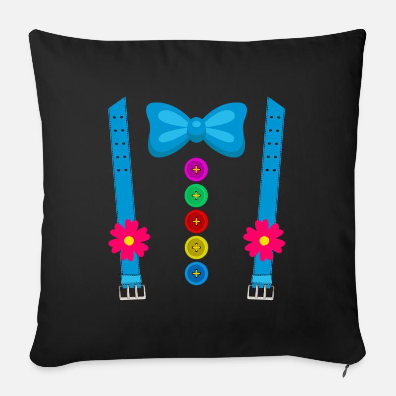 Clown Kostüm Karneval Geschenk Fasching - Sofakissenbezug 45 x 45 cm - Schwarz