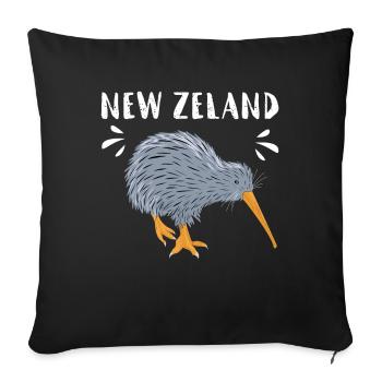 New Zealand - Sofa pillowcase 17,3'' x 17,3'' (45 x 45 cm) - black - Front