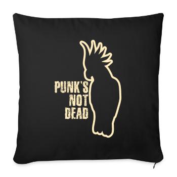 Cacatoès punk - Housse de coussin décorative 45 x 45 cm - noir - Devant