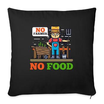 Landwirtschaft Bewusstsein Vieh Züchter Bauer - Sofakissenbezug 45 x 45 cm - Schwarz - Vorne