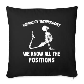 Date a radiologist skeleton radiology - Sofa pillowcase 17,3'' x 17,3'' (45 x 45 cm) - black - Front