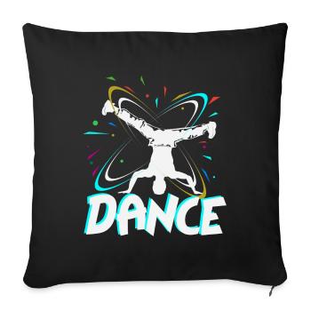 break dance - Housse de coussin décorative 45 x 45 cm - noir - Devant