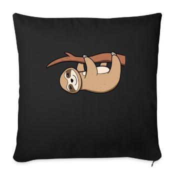 Sloth - Funny Gift Sloths Sloth - Sofa pillowcase 17,3'' x 17,3'' (45 x 45 cm) - black - Front