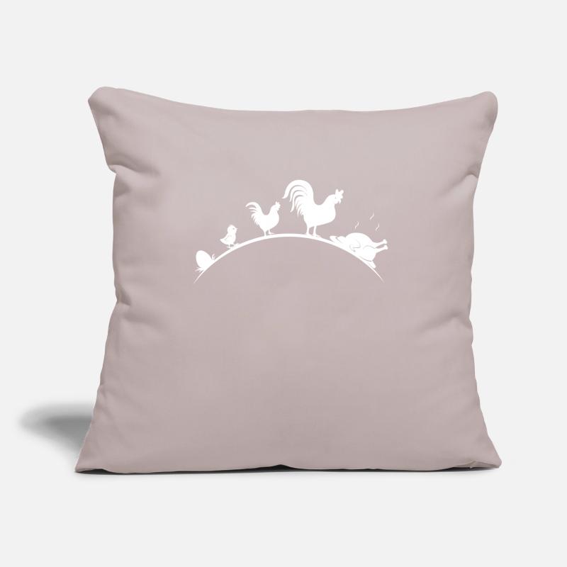 Evolution du poulet Housse de coussin décorative 45 x 45 cm