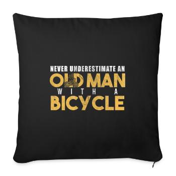 Old Man Bicycle - Housse de coussin décorative 45 x 45 cm - noir - Devant
