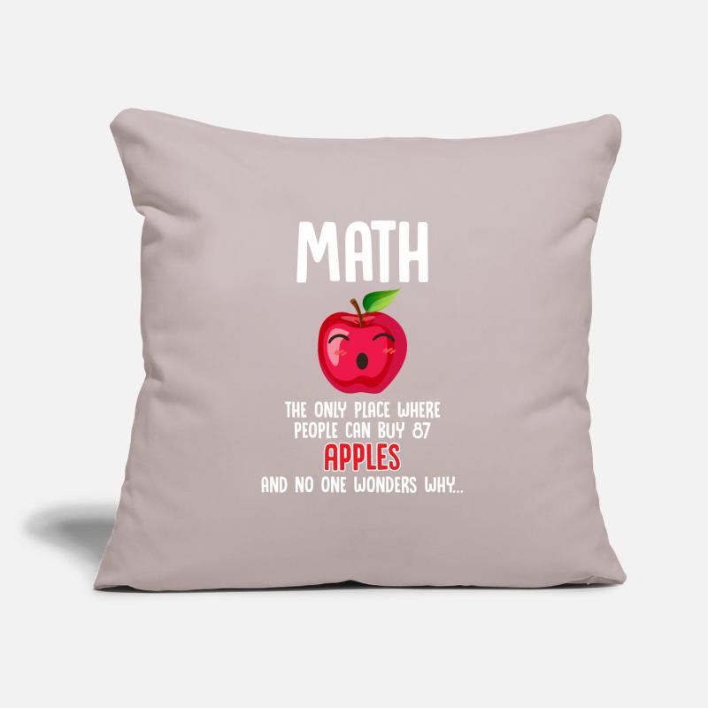 Math humor apple calculation mathematician funny Sofa pillowcase 17,3'' x 17,3'' (45 x 45 cm)