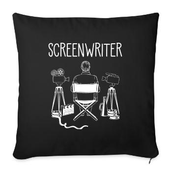 Film theater director filmmaker saying - Sofa pillowcase 17,3'' x 17,3'' (45 x 45 cm) - black - Front