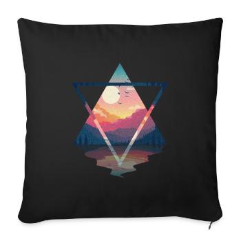 Explorez le sommet - Housse de coussin décorative 45 x 45 cm - noir - Devant