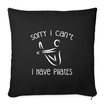 Passion de loisir Pilates - Housse de coussin décorative 45 x 45 cm - noir - Devant