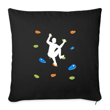 Climbing the wall - Sofa pillowcase 17,3'' x 17,3'' (45 x 45 cm) - black - Front