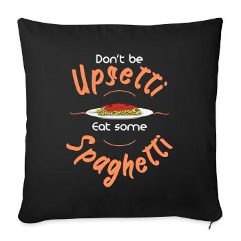 spaghetti - Sofa pillowcase 17,3'' x 17,3'' (45 x 45 cm) - black - Front