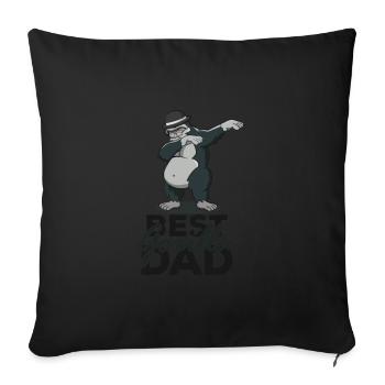 The best father - Sofa pillowcase 17,3'' x 17,3'' (45 x 45 cm) - black - Front