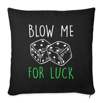 Dice game gambling board game dice - Sofa pillowcase 17,3'' x 17,3'' (45 x 45 cm) - black - Front