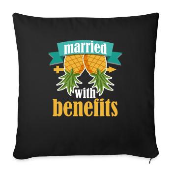Pineapple Swinger Perverted Couple Swinging Sex - Sofa pillowcase 17,3'' x 17,3'' (45 x 45 cm) - black - Front