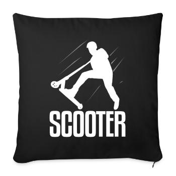 Scooter scooter - Sofa pillowcase 17,3'' x 17,3'' (45 x 45 cm) - black - Front