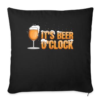 Beer funny - Sofa pillowcase 17,3'' x 17,3'' (45 x 45 cm) - black - Front