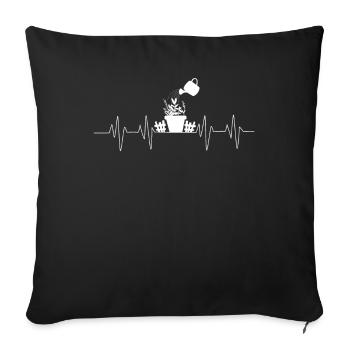 Jardin - Housse de coussin décorative 45 x 45 cm - noir - Devant