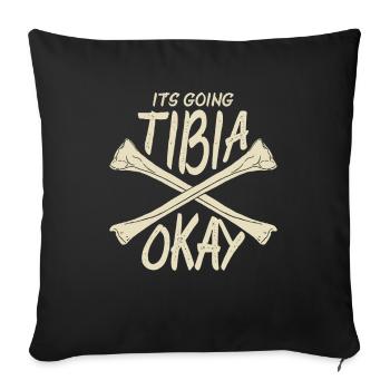 Physiotherapy Get well soon broken bones - Sofa pillowcase 17,3'' x 17,3'' (45 x 45 cm) - black - Front