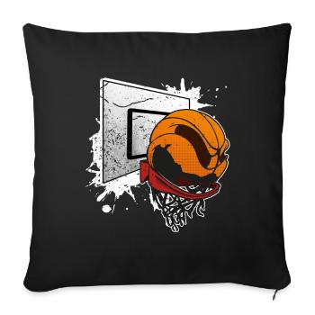 Basketball hoop basketball basketball basketball player - Sofa pillowcase 17,3'' x 17,3'' (45 x 45 cm) - black - Front