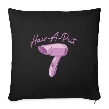 Coiffeur thérapeute coiffeur coiffeur esthéticienne - Housse de coussin décorative 45 x 45 cm - noir - Devant