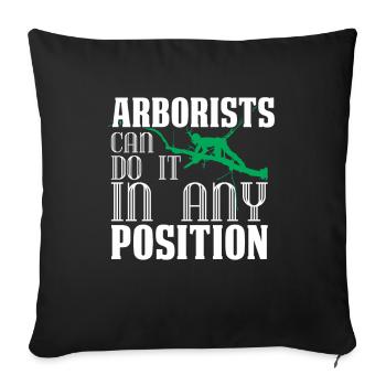 Tree climbers Arborists Woodcutters Arborists - Sofa pillowcase 17,3'' x 17,3'' (45 x 45 cm) - black - Front