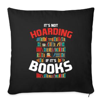 Read Book Books Reader Gift - Sofa pillowcase 17,3'' x 17,3'' (45 x 45 cm) - black - Front