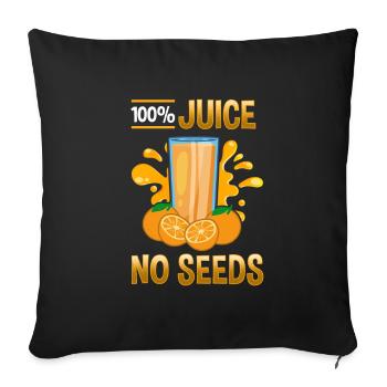 Successful vasectomy operation No seeds - Sofa pillowcase 17,3'' x 17,3'' (45 x 45 cm) - black - Front