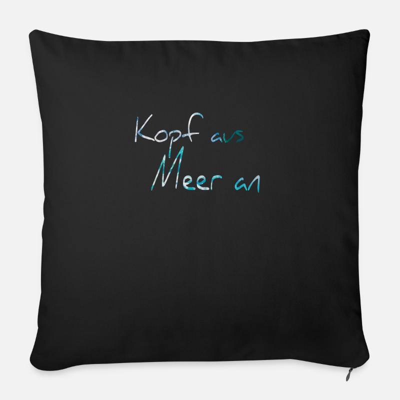 Kopf aus Meer an Urlaubsgefühle - Sofakissenbezug 45 x 45 cm - Schwarz