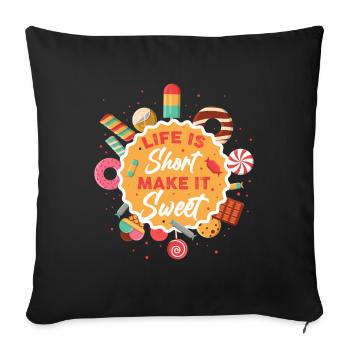 to bake - Sofa pillowcase 17,3'' x 17,3'' (45 x 45 cm) - black - Front