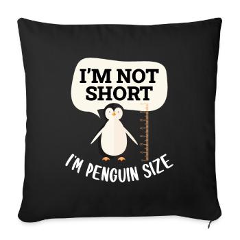 manchot - Housse de coussin décorative 45 x 45 cm - noir - Devant