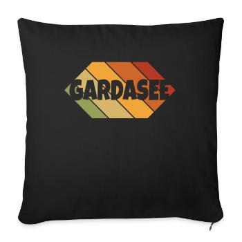 Lake Garda Bike Hiking Hike Kite Surfing Italy - Sofa pillowcase 17,3'' x 17,3'' (45 x 45 cm) - black - Front