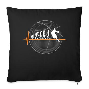 Basketball evolution basketball player - Sofa pillowcase 17,3'' x 17,3'' (45 x 45 cm) - black - Front