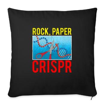 Crispr Funny Biology Student Science Biologist DNA - Sofa pillowcase 17,3'' x 17,3'' (45 x 45 cm) - black - Front