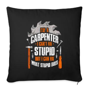 Carpenter joiner carpenter gift - Sofa pillowcase 17,3'' x 17,3'' (45 x 45 cm) - black - Front